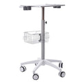Iron Salon Instrument Tray, Height Adjustable Trolley Cart Tray Station on Wheels for Salon Tattoo Spa Beauty Service Holder Tool Storage(White,Iron)