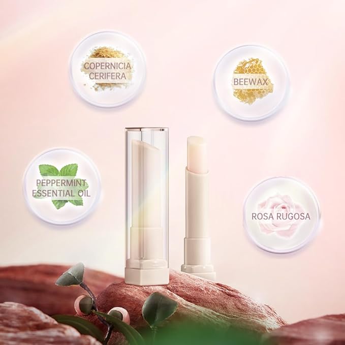 CATKIN Ultra Hydrating Natural Plant Extract Lip Balm for Dry Lips Moisturizing Chapstick Lip Treatment Repair Nourish Lip Skin Care Pink (C02 Color-changing)