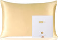 ZIMASILK 100% Pure Mulberry Silk Pillowcase for Hair and Skin Health,Soft and Smooth,Both Sides Premium Grade 6A Silk,600 Thread Count,with Hidden Zipper,1pc(Standard 20''x26'',Champagne)