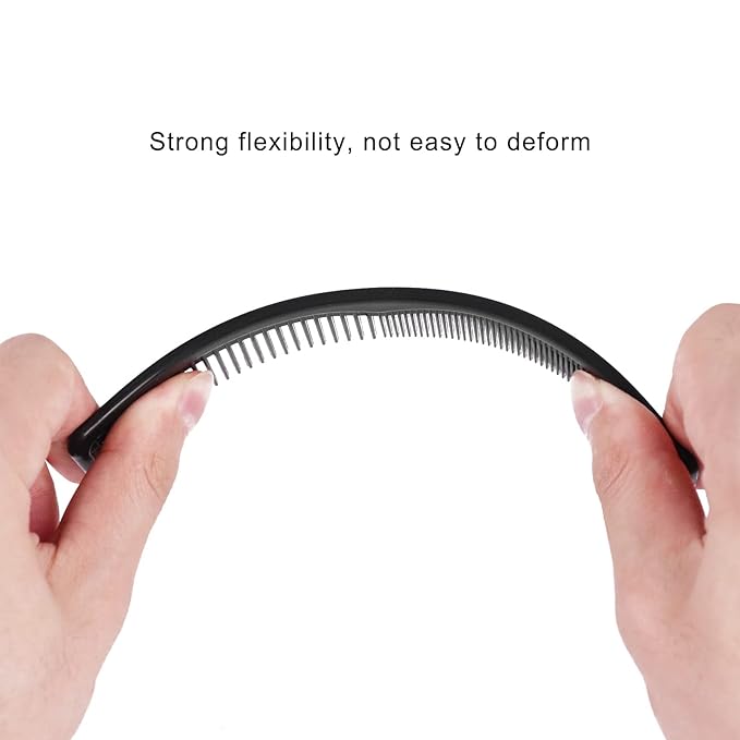Sturdy Double Tooth Hair Pocket Combs, Individually Wrapped in Bulk Pack of 500 for Homeless, Charity, and Care Packs