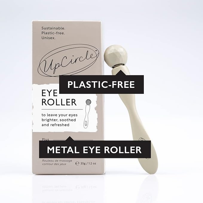 UpCircle Eye Roller 1pc – Metal + Plastic-Free – For Dark Circles + Puffy Eyes – With Cooling Effect to Boost Circulation For Healthy Glow – Sustainable + Unisex