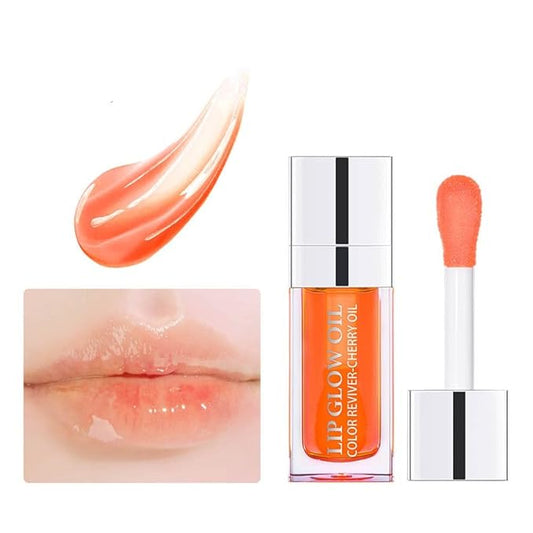 Lip Glow Oil, Care Of Lips Enjoy Lip Spa, Lip Color Oil, Hydrating Lip Balm, Lip Oil Gloss Tinted Hydrating Lip Care, Lip Lines Lip Crystal Jelly Moisturizing (004 Coral)