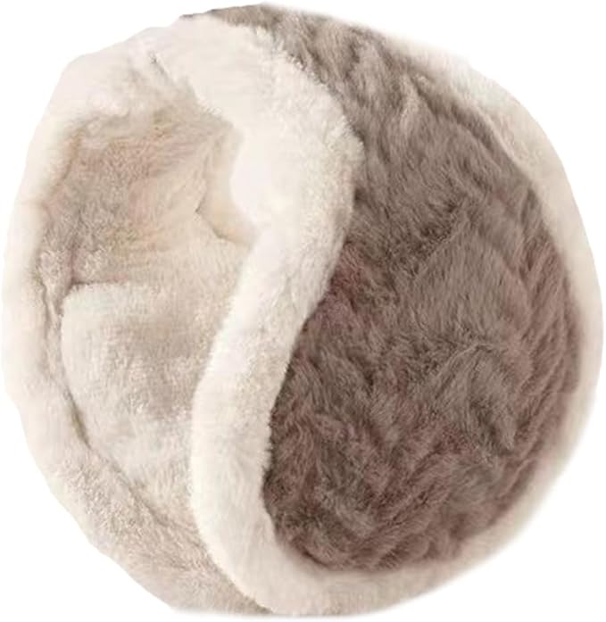 Pocadri Soft Faux Fur Ear Muffs for Women Behind Head Fuzzy Ear Covers Unisex Plush Headband Ear Warmer Cold Weather