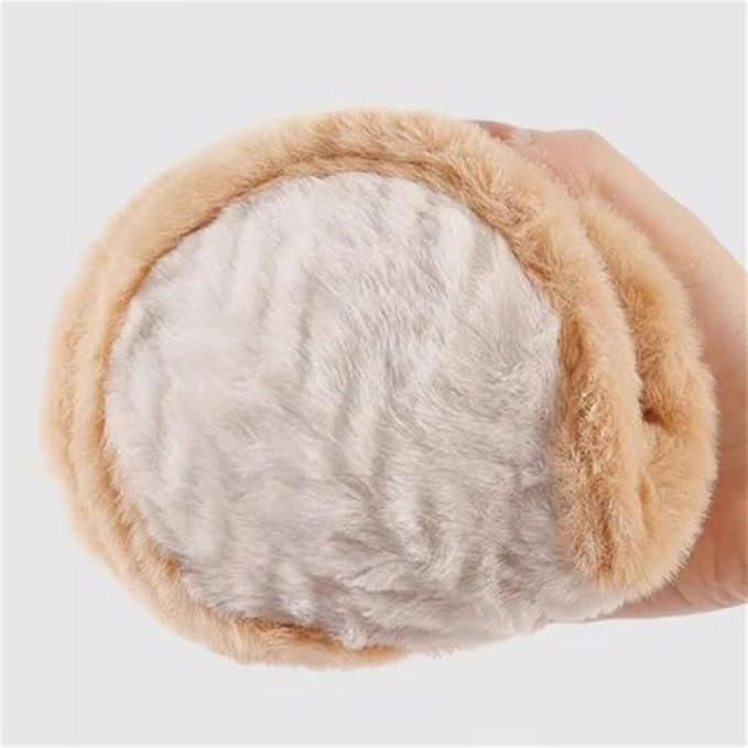 Pocadri Soft Faux Fur Ear Muffs for Women Behind Head Fuzzy Ear Covers Unisex Plush Headband Ear Warmer Cold Weather