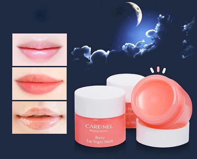 CARENEL Lip Sleeping Mask 5g (Berry 3Set) - Lip gloss Cream - Overnight Treatments Lip Balm