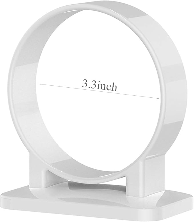 Hair Dryer Holder Wall Mounted, Bathroom Blow Dryer Stand, Self Adhesive Blow Hair Dryer Hanging Loop, Compatible with Most Hair Dryers (White, L 3.7”×W 2.1”×H 4.3”)