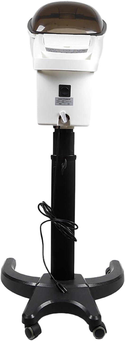 Salon Hair Steamer, 700W 7 Color Light Professional O3 Ozone Salon Micro Mister Height Adjust Hair Hairdressing Color Processor Machine HairTreatment Machine (White)