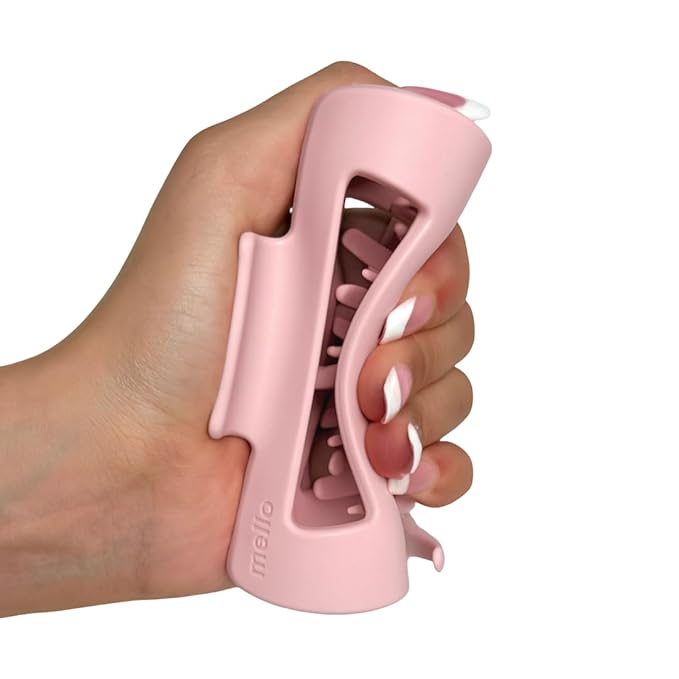 The Original Mello Hair Claw Clip Squishy Claw Clip Made in Korea Patent Pending 30021976 (Pink, Medium)