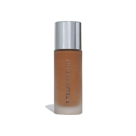 Fitglow Beauty - Natural Foundation+ Photo-Filtering Foundation | Vegan, Woman-Owned Clean Beauty (F6 - Deep Neutral, Soft Olive Undertones)