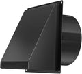 Hon&Guan 5 Inch Dryer Wall Vent with Removable Mesh, Wall Mount Extractor Vent with Rubber Cushioned Non-Return Flap, Metal Vent Covers for Home Wall/Air Condition/Range Hoods/Kitchen