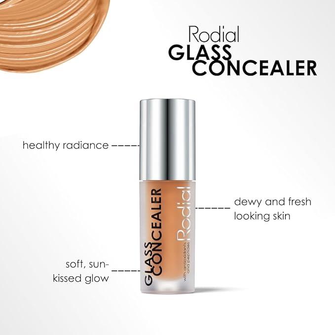 Rodial Glass Concealer Shade 2 - Luminous, Full-Coverage Cream with Peptides and Antioxidants for Flawless Skin, 0.1 fl. oz.