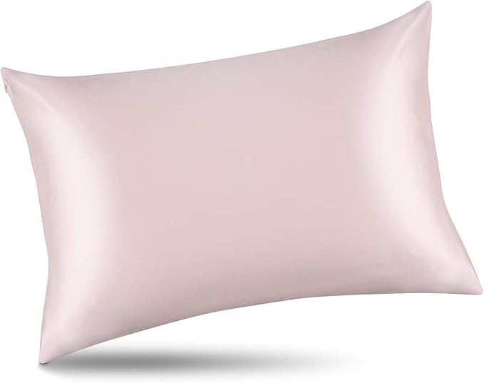 ALASKA BEAR 20 by 54 Silk Pillowcase for Curly Hair Women and Couple Pillow Slip Washable, Body Size (1pc, Pink)