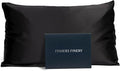 Fishers Finery 25mm 100% Pure Mulberry Silk Pillowcase (Black Queen)
