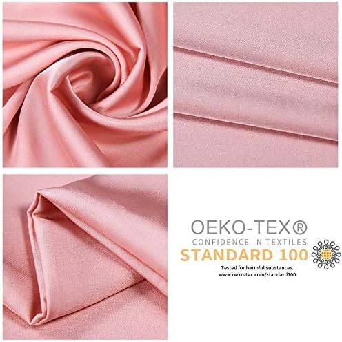 100% Mulberry Silk Pillowcases Set of 2 for Hair and Skin and Super Soft and Breathable Queen Size Nature Silk Pillowcases (Queen, Pink)