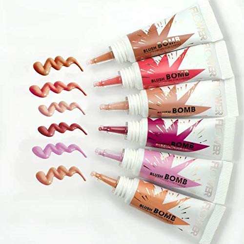 FLOWER Beauty By Drew Barrymore Liquid Blush Makeup Bomb Color Drops -Silky Lightweight Formula + Gel Cream Blush for Cheeks - Radiant + Glossy Finish - Buildable + Lightweight Formula - Cruelty-Free + Vegan (Bubbly)