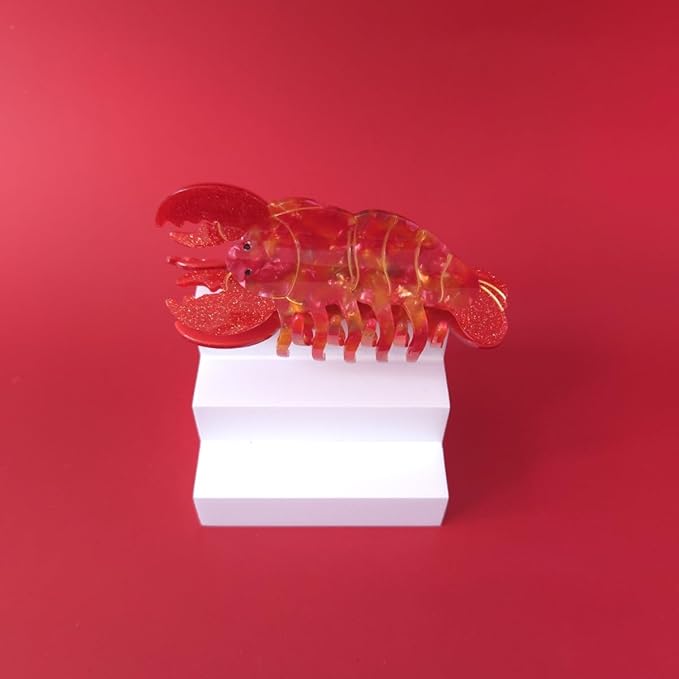 Cute Big Lobster Hair Clips,Novelty Acetate Ocean Big Lobster Claw Clip