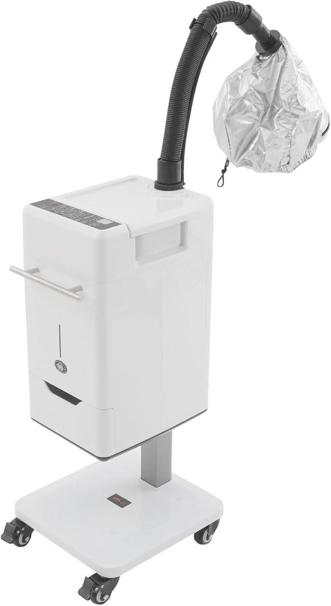 Nano Ionic Hair Steamer Machine - 500W Professional Hair & Scalp Care with 6 Modes Hair Color Processor, Adjustable Temp 32-140°F, 1000ml Tank, for Home & Salon Use (White)