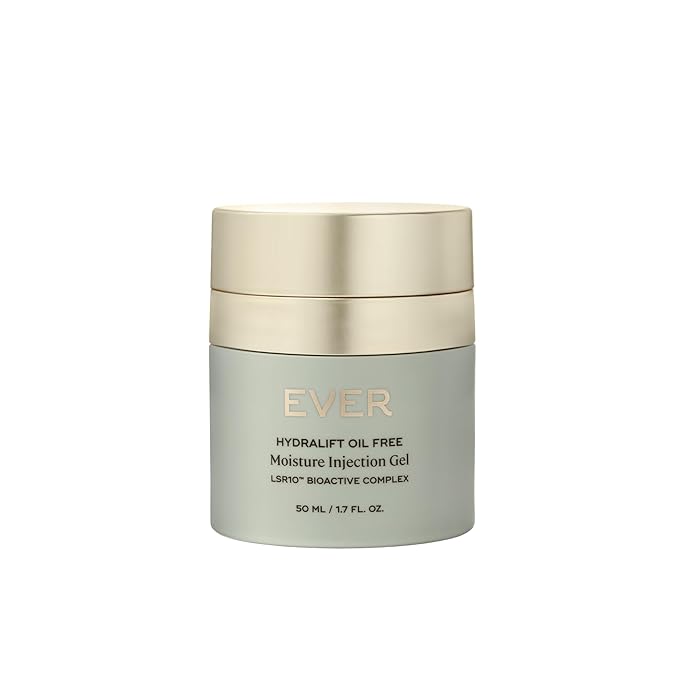 EVER Oil-Free Face Cream (Oily Skin)- Overnight Renewal Facial Lotion, Instant Face Lift Cream, Smooths Fine Lines, Restores Skin Elasticity, Packed with Hyaluronic Acid, Bakuchiol, and Peptides