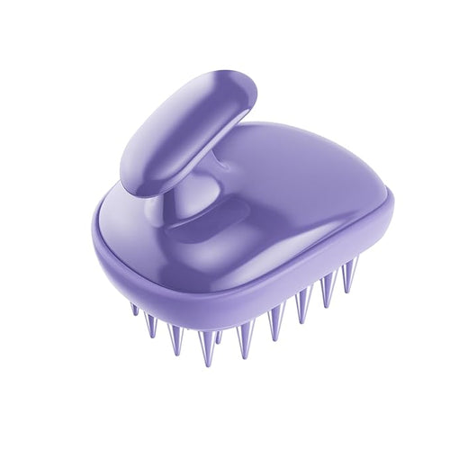 2-in-1 Scalp Massager Shampoo Brush,Scalp Scrubber, Exfoliator Brush for Removing Dandruff & Hair Growth,Detangling Scrubber for Wet or Dry Hair - for All Hair Types(Purple)