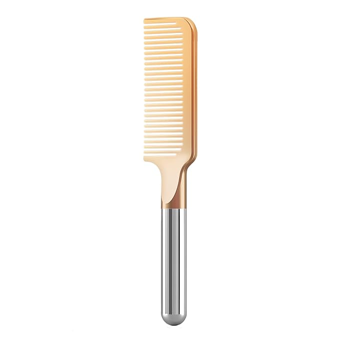 Hair Comb for Women and Men, Durable Detangling Hair Comb with Handle, Large Detangler Comb for Thin Straight Short Hair(Gold)