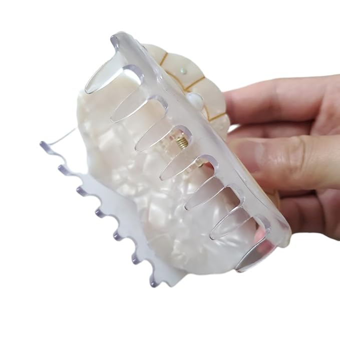 Pearl Mussel Claw Clip,Acetate Hair Clips,Small Claw Clips for Women