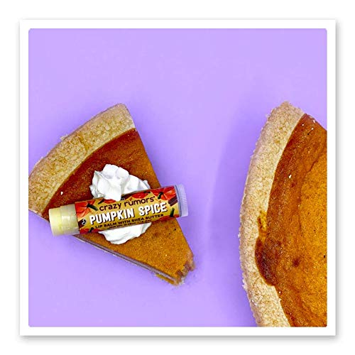 Crazy Rumors Pumpkin Spice Lip Balm. 100% Natural, Vegan, Plant-Based, Made in USA (1-Pack)