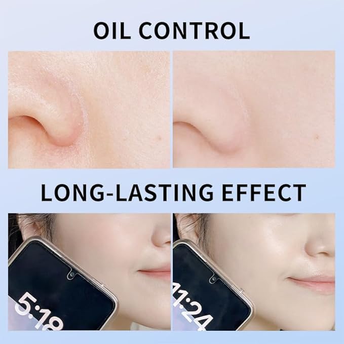 Oil Control Face Pressed Powder,Matte Smooth,Waterproof Long-Lasting Setting Powder, Perfect Lightweight Facial Makeup For Soft Focus Finish,Minimizes Fine Lines And Pores,0.35Oz (CLASSIC IVORY)