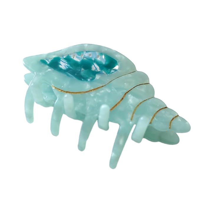 Spiral Conch Claw Clip,Acetate Hair Clips,Small Claw Clips for Women,Green