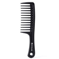 HYOUJIN Black Large Wide Tooth Detangler Paddle Brush - Best Styling Comb for Curly, Wet, Long Hair