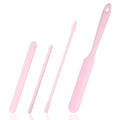 4 PCS Non-Stick Wax Spatulas Set, Silicone Wax Applicator Different Sizes Scrapers Reusable Silicone Stirring Stick For Home Salon Body Use (Pink)