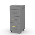 Salon Trolley Cart with Wheels, 3-Drawer Rolling Hair Styling Station, Mobile Beauty Trolley with Hot Tools Holder, Storage for Salon, Barbershop, Spa & Tattoo, Grey