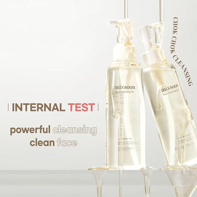 mixsoon Bean Cleansing Oil 6.59 fl oz / 195ml Lightweight Oil Cleanser Make up Remover for daily skin care routine Korean Glass Skin Care