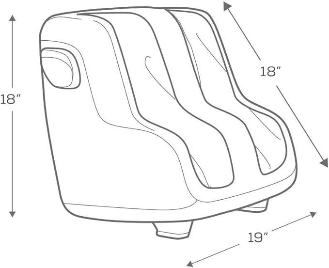 Human Touch Reflex5s Foot & Calf Massager for Stress & Plantar Fasciitis Relief+Relaxation +Kneading & Compression for Circulation Support -1 Year Warranty - Adjustable Fit for Women & Men Size 12
