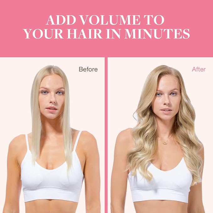 GOO GOO Clip in Hair Extensions Real Human Hair, Remy Human Hair Extensions Clip ins for Women, Natural Human Hair, 14inch 110g 7Pcs, 16/22 Light Blonde Highlighted Golden Blonde