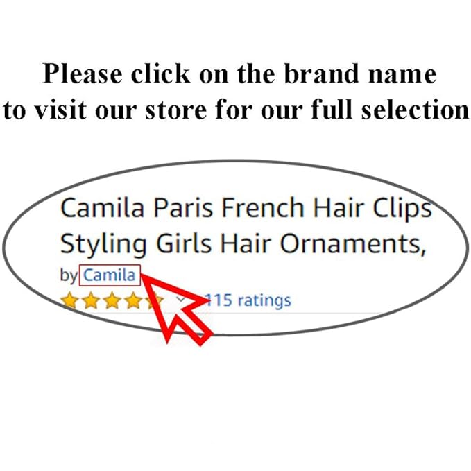 Camila Paris CP3378 French Hair Barrettes Clips for Women, Handmade, Girls Side Slide-in Barrette Clip, Hair Accessories for Women. Strong Hold No Slip Grip Fashion Durable Styling, Made in France