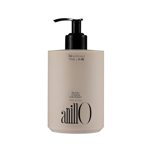 Vegan Nourishing Scalp Shampoo with Black Tea, Hyaluronic & Amino Acids to Strengthen Scalp Barrier, Creamy Woody Scent, Paraben, Sulfate & Silicone Free 450ml / 15.22 fl. Oz