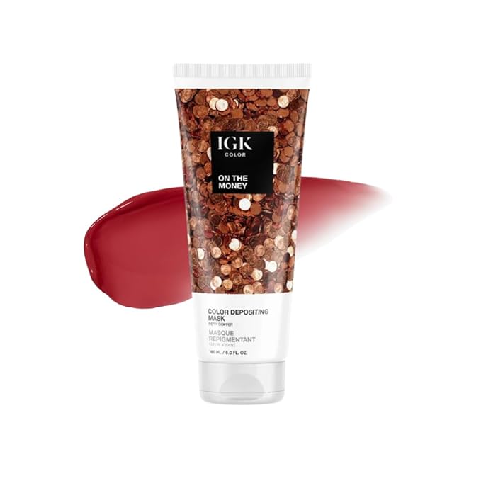 IGK Hair Gloss Toner & Color Depositing Mask | Fiery Copper Semi-Permanent | Vegan + Cruelty Free | On The Money