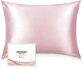 Adubor Silk Pillowcase for Hair and Skin with Hidden Zipper, Both Sides 23 Momme Silk Pillow Case, 20x26inch, Standard Size,Pink, 2PCS