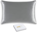 ZIMASILK 25 Momme 100% Pure Mulberry Silk Pillowcase for Hair and Skin Care, Highest Grade 6A Pillow Cases for Women, Long-Lasting Durablity, Gift for Women Men, 1Pc (King 20"x36", Iron Gray)