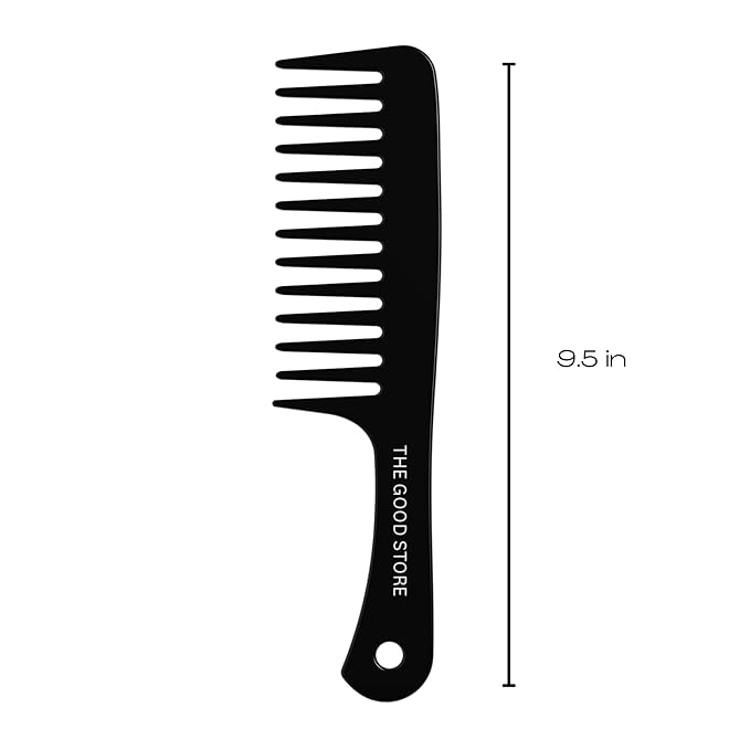 Leaf Flower Phyto-Molecular Oil 4 oz & The Good Store Wide Tooth Comb Detangles Wet or Dry Hair