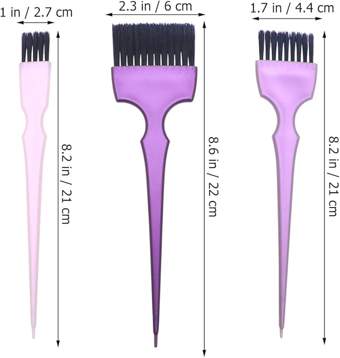 1 Set Purple Hair Dye Purple Outfit Mixing Bowls Set Hair Colour Applicator Hair Coloring Kit Highlight Brush Hair Dyeing Dyeing Applicator Hair Coloring Beard Tool