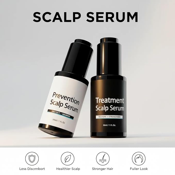 Hair Serum Bundle – The Prevention Formula + The Treatment Formula, Strengthens Roots & Revitalizes Scalp for Fuller, Healthier-Looking Hair
