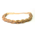 DIGUAN Chubby Narrow Synthetic Hair Braided Headband Classic Chunky Plaited Braids Elastic Stretch Hairpiece Women Girl Beauty accessory, 58g (Golden Blonde)