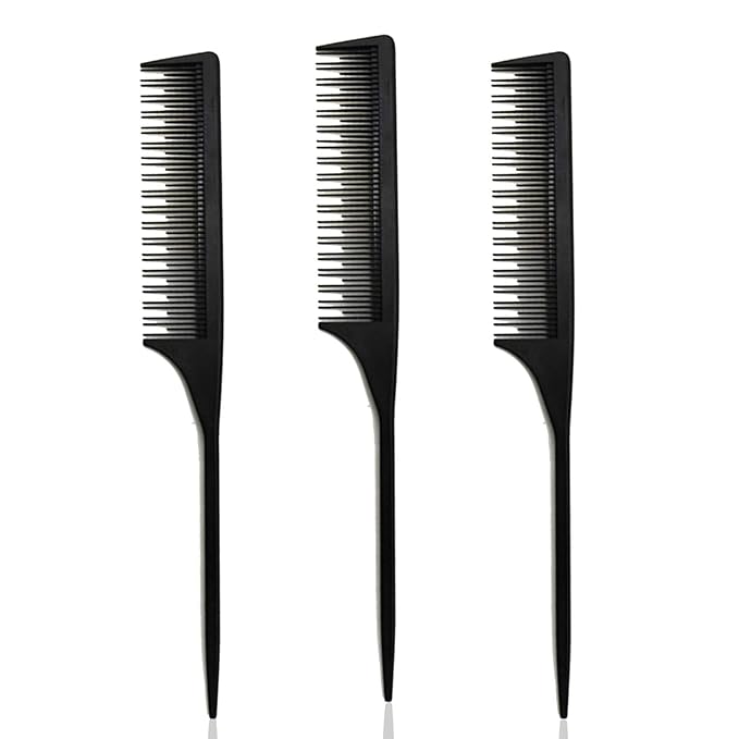 3 Teasing Comb, Tail Comb for Root Teasing for Thin, Add Volume Fine and Normal Hair Types, Hair Comb For Women And Men, 8.75 Inches