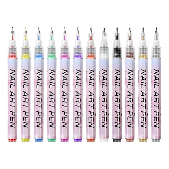 Nail Art Pens Quick Dry, 1 PCS Nail polish Pens, Nail Art Markers, Acrylic Paint Pens, Nail Pencil, DIY Drawing Painting Liner Pen, Nail Design for Nails DIY French Manicure