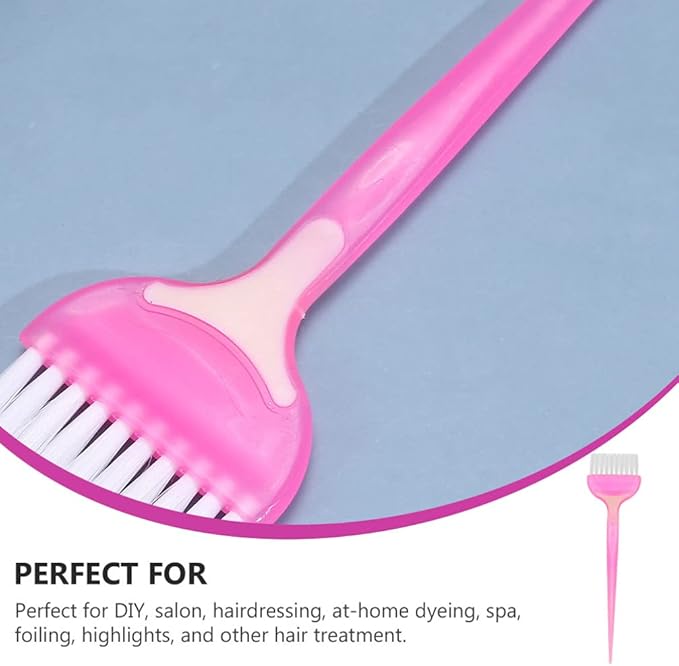Beaupretty 4PCS Hair Dye Brush Hair Color Brush Hair Tint Highlight Salon Barber Hair Coloring Applicator Kit Pink