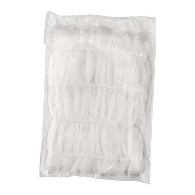 100Pcs SPA Facial Headbands SPA Makeup Headbands Skincare Hair Bands Makeup Head Wraps for Bath Home Showering Personal Use, White