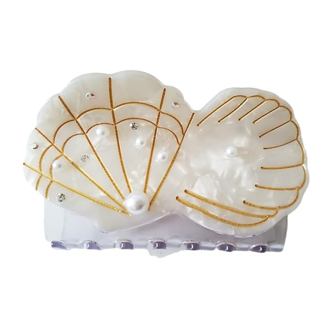 Pearl Mussel Claw Clip,Acetate Hair Clips,Small Claw Clips for Women