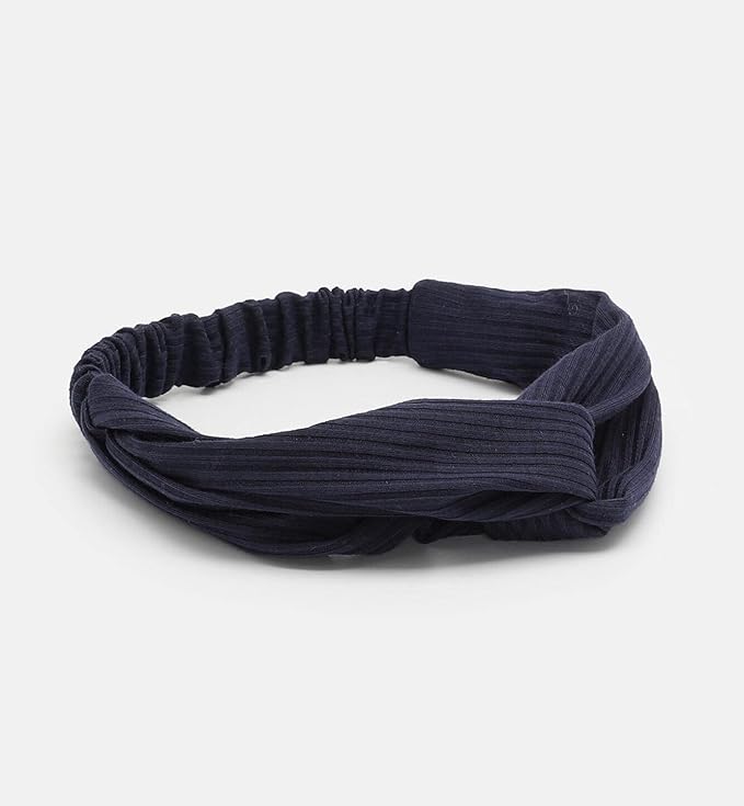 Huachi Headbands for Women Twist Knotted Boho Stretchy Hair Bands for Girls Criss Cross Turban Plain Headwrap Yoga Workout Vintage Hair Accessories, Solid Color, 8Pcs