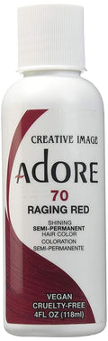 Adore Semi Permanent Hair Color (070 Raging Red) | Vegan & Cruelty-Free Red Hair Dye | No Ammonia, No Peroxide, No Alcohol | 4 Fl Oz (Pack of 1)